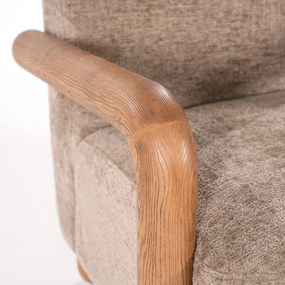 By-Boo Retrova Fauteuil Met Hout Taupe
