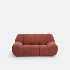 2-zitsbank van chenille fluweel met reliëf, Nuria