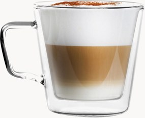 Koffiekopjes Diva van borosilicaatglas, 2-delig