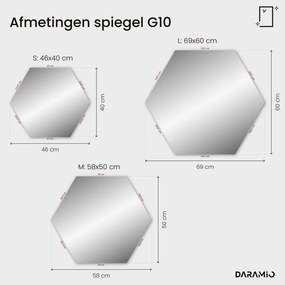 Atypische spiegel met LED-verlichting G10