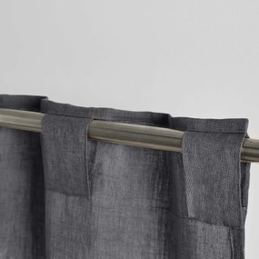 Gordijn in gewassen linnen met verdekte lussen, radiator, Onega