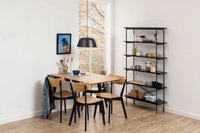 ROXY Natuurlijk eiken/Zwart frame - HOUTEN STOEL VOOR WOONKAMER, EETKAMER, KEUKEN, RETRO