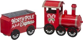 Fééric Lights &amp; Christmas - Decoratieve kersttrein - L66xB13xH26 cm - rood