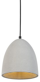 Moderne hanglamp zwart met grijs beton - Eton Modern E27 rond Binnenverlichting Lamp