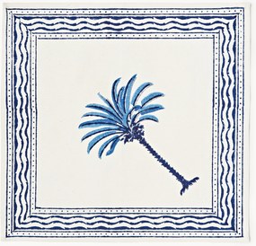 Handbedrukte stoffen servetten The Palms, 4 stuks