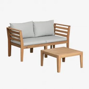 Filips 2-delige Modulaire Bankset Met Armleuningen En Salontafel Grijs – Koel - Sklum