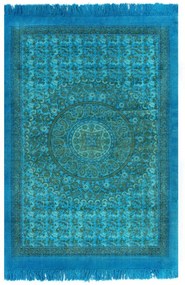 vidaXL Kelim vloerkleed met patroon 120x180 cm katoen turquoise