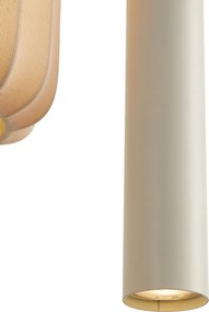 Japandi hanglamp beige 7-lichts - Pluni Tuba