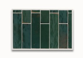Hoogglans Hoogglans Wandtegel 7x28 Cm Sarasota Groen A451