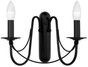 Wandlamp Rustiek Klassiek Zwart APP646-2W