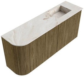 Mondiaz Joya DLux 90cm toiletmeubel ronding links dusk met wastafel faye rechts zonder kraangat frappe