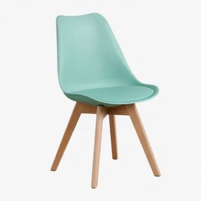 Set Van 2 Nordic Eetkamerstoelen Groen – Jade - Sklum