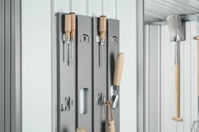 Biohort metalen tuinkast 155x83 cm. met bodemprofiel - Donkergrijs Metallic