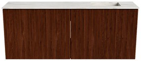 Mondiaz Joya DLux 100cm toiletmeubel ruby met wastafel faye rechts 1 kraangat ostra