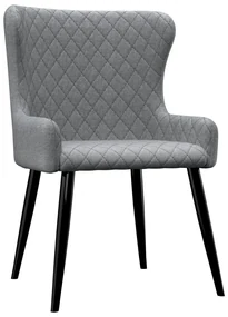 vidaXL Eetkamerstoelen 6 st stof lichtgrijs