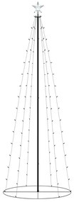 vidaXL Kegelkerstboom 100 LED's 70x180 cm meerkleurig