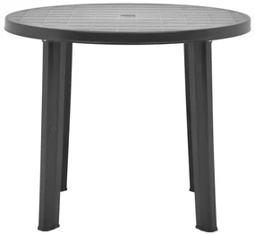 vidaXL Tuintafel 89 cm kunststof antraciet