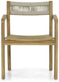 Tuinstoel Teak Old teak greywash Santika Suka