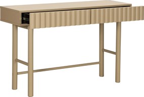 Sidetable Met Grote Ribbels Zandkleur - 120 X 35cm.