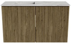 Mondiaz Joya DLux 70cm toiletmeubel dusk met wastafel faye links zonder kraangat glace