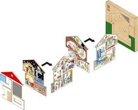 Houten Puzzel - 'Huis' - Joost Swarte