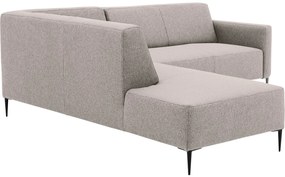 Goossens Zitmeubel Key West bruin, stof, 2-zits, modern design met ligelement links