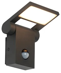Buitenwandlamp met bewegingsmelder antraciet incl. LED IP54 met bewegingssensor - Zane Modern IP54 Buitenverlichting