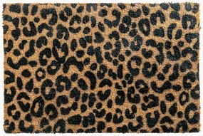 Handgemaakte kokos deurmat Leopard