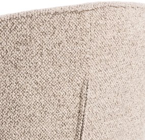 CLARA Beige Latte (stof Monza 60)/zwarte poten - MODERNE GESTOFFEERDE KUIPSTOEL VOOR WOONKAMER/EETKAMER/KANTOOR LOFT