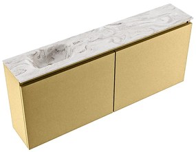 Mondiaz Ture DLux toiletmeubel 120cm oro met wastafel glace links met kraangat