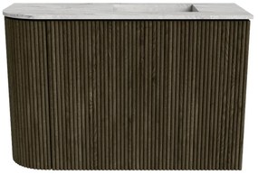 Mondiaz Joya DLux 60cm toiletmeubel ronding links shadow met wastafel faye rechts 1 kraangat glace