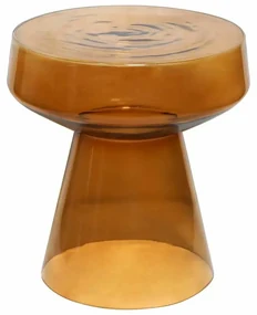 Richmond Interiors Bowen Bijzettafel Bruin Glas - 39 X 39cm.