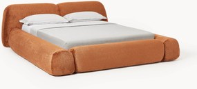 Gestoffeerd teddy bouclé bed Wolke