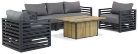 Stoel en Bank Loungeset Aluminium Grijs 5 personen Santika Furniture Santika Jaya