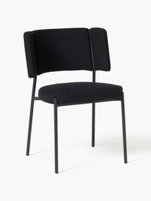 Bouclé gestoffeerde stoelen Samantha, 2 stuks