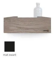 Looox Wood collection shelf BoX 30cm met bodemplaat zwart mat eiken zwart mat WSHBOX30MZ