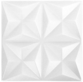 vidaXL 24 st Wandpanelen 3D 6 m² 50x50 cm origamiwit