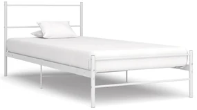 vidaXL Bedframe metaal wit 100x200 cm