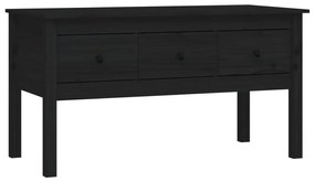 vidaXL Salontafel 102x49x55 cm massief grenenhout zwart