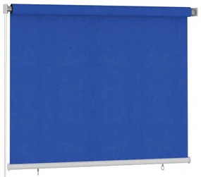 vidaXL Rolgordijn voor buiten 180x140 cm HDPE blauw