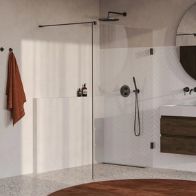 Brauer Void profielloze inloopdouche 130cm gunmetal geborsteld PVD