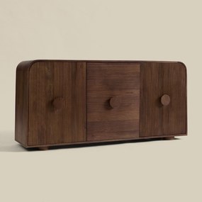 Houten Dressoir Met Ronde Hoeken - 160x40x76cm.