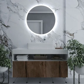 Ronde spiegel met verlichting E1