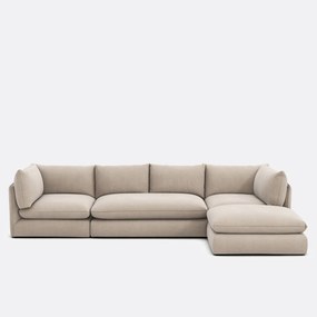 2-zits bankelement voor modulaire sofa, in gestructureerde stof, Malo
