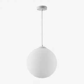 Hanglamp Van Ijzer Met Glazen Bol Uvol Wit & Ø30 Cm - Sklum
