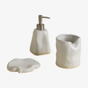 Tuvan Gres Badkamer Set Wit - Sklum
