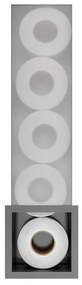Hotbath &MORE Inbouw Reserverol Houder - 16x60x14cm - voor 6 rollen - Geborsteld gunmetal PVD ST016BGP