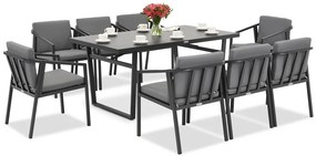 Eetset Cento voor 8 personen Garden Point antraciet