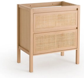 Wastafelmeubel met 2 lades in rotanriet L80 cm, Lumpa