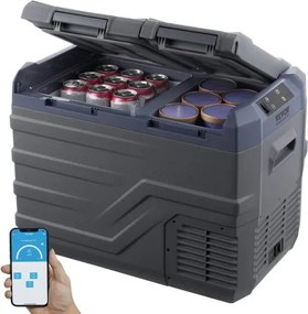 VEVOR Autokoelkast, 12V-A Draagbare 32-liter Dual-Zone Vriezer, Instelbaar Temperatuurbereik van -4℉ tot 68℉, 12/24V DC en 100-240V AC Compressor Koeler voor Buiten, Kamperen en Gebruik in de Camper